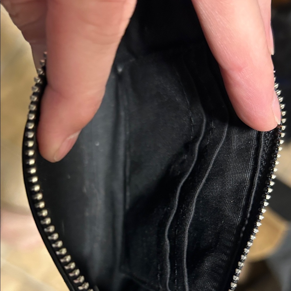Coach Black Embossed Leather Wristlet - Picture 4 of 5
